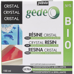Kit rasina transparenta Pebeo Gedeo Bio-Crystal 150 ml.