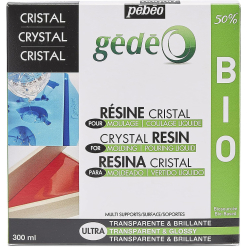 Kit rasina transparenta Pebeo Gedeo Bio-Crystal 300 ml.