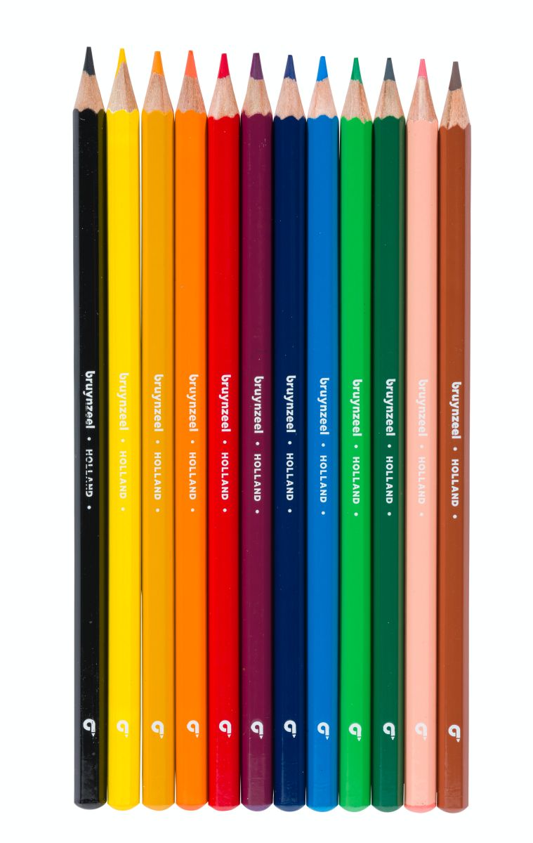 Set creioane colorate Bruynzeel Cardboard 12 - imagine 2