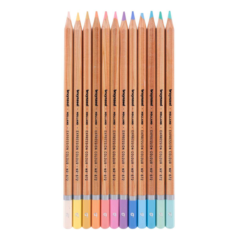 Set 12 creioane colorate Bruynzeel Expression Pastel - imagine 2