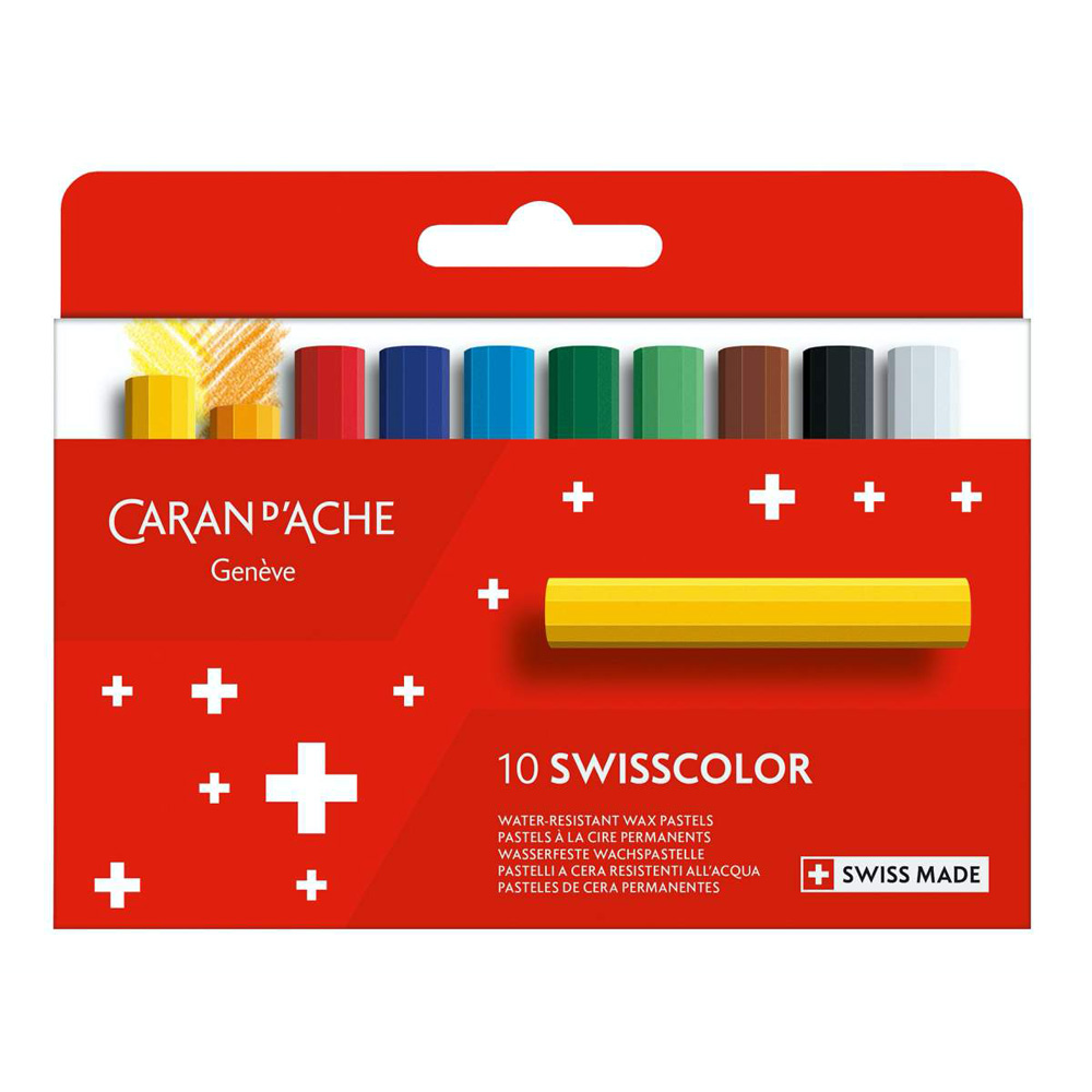 Set creioane colorate cerate Caran dAche Swisscolor 10