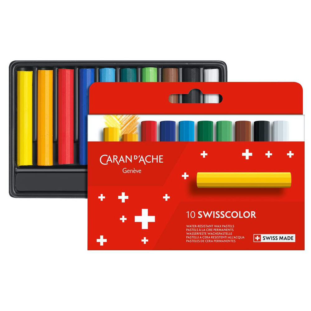 Set creioane colorate cerate Caran dAche Swisscolor 10 - imagine 3