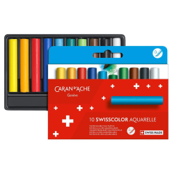 Set creioane cerate Caran d Ache Swisscolor Aquarelle 10 - 7502.810