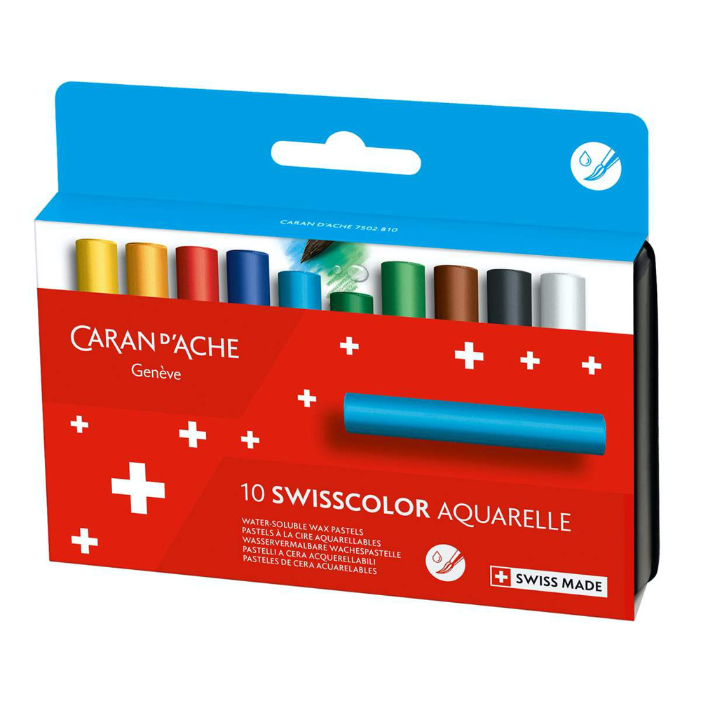 Set creioane cerate Caran d Ache Swisscolor Aquarelle 10 - imagine 4