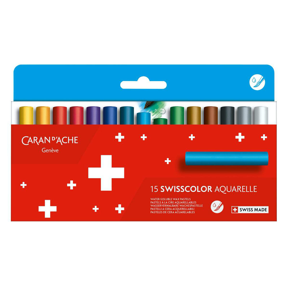 Set pasteluri cerate Caran dAche Swisscolor Aquarelle 15
