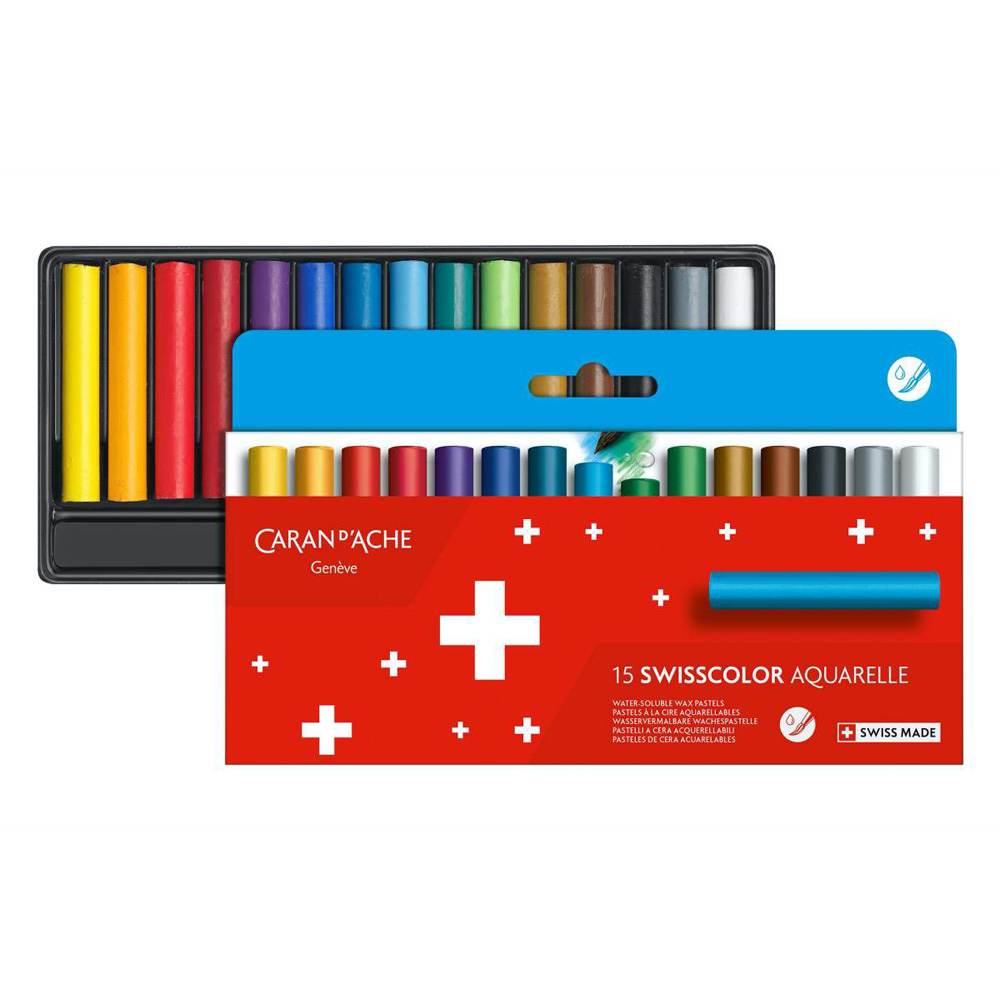 Set pasteluri cerate Caran dAche Swisscolor Aquarelle 15 - imagine 3