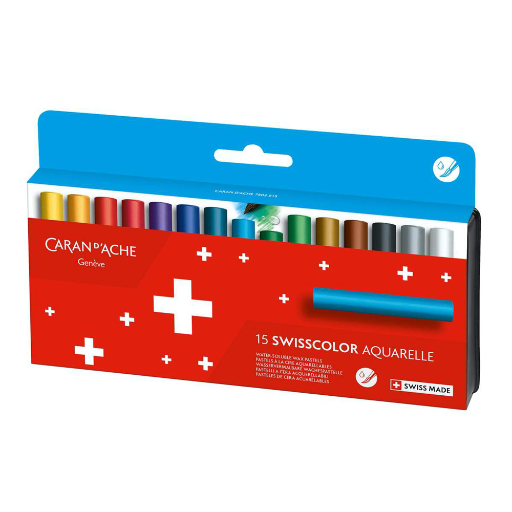 Set pasteluri cerate Caran dAche Swisscolor Aquarelle 15 - imagine 4