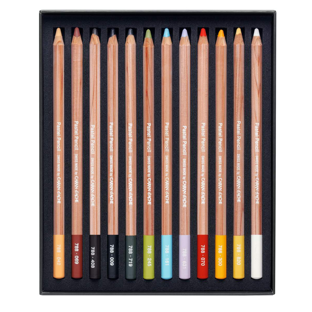 Set creiane colorate Caran d'Ache pastel 12 - imagine 2
