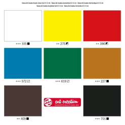 Set culori acrilice Art Creation 12 ml x 8