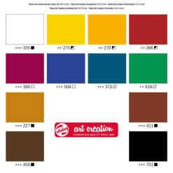 Set culori acrilice Art Creation 12 ml x 12