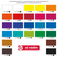 Set culori acrilice Art Creation 12 ml x 24