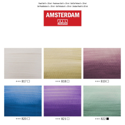 Set 6 culori acrilice Amsterdam 20 ml - Pearl Set - 17820506