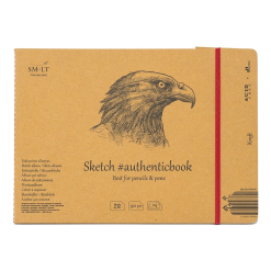 Caiet de desen #authenticbook Kraft 24x90gr
