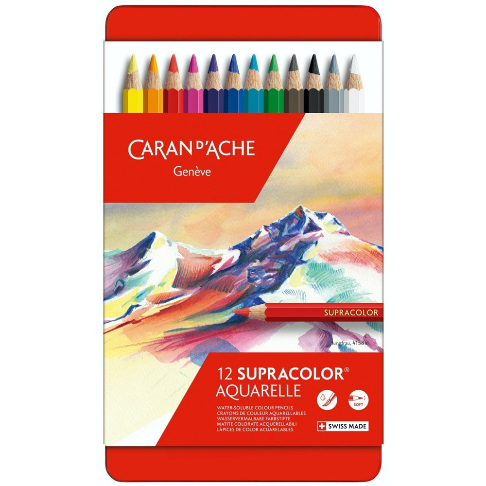 Set creioane colorate Supracolor Soft Aquarelle 12