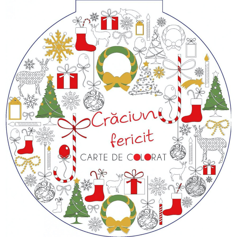 Carte de colorat - Craciun Fericit