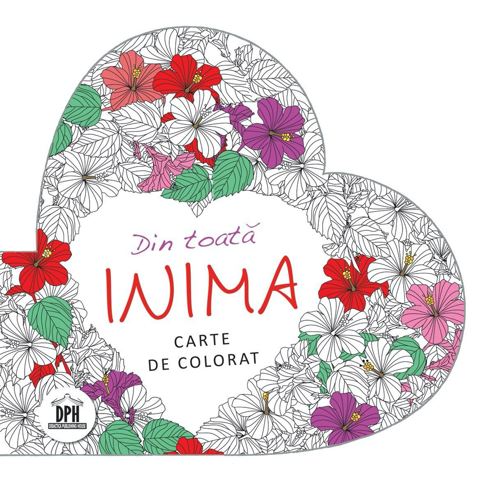 Carte de colorat - Din toata inima