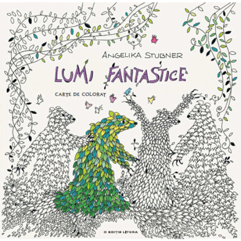 Carte de colorat pentru adulti - Lumi Fantastice