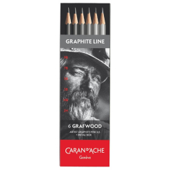 Set creioane grafice Caran d'Ache Grafwood 6