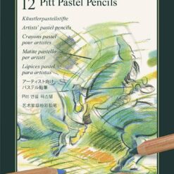 Set creioane colorate FABER-CASTELL Pitt Pastel, 12 culori - FC112112