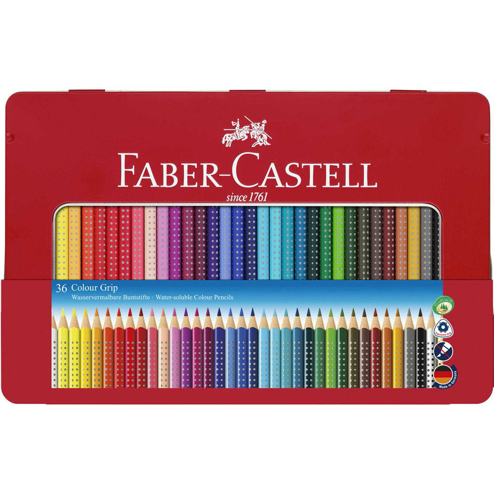 Set creioane colorate Faber-Castell Colour Metal Grip 36