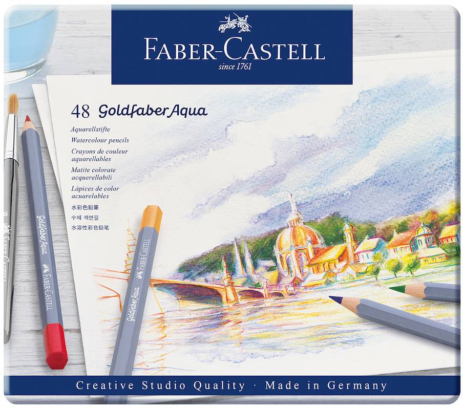 Set creioane colorate Goldfaber Aqua 48