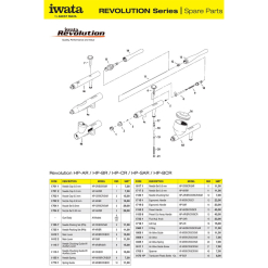 Aerograf Iwata Revolution - piese de schimb