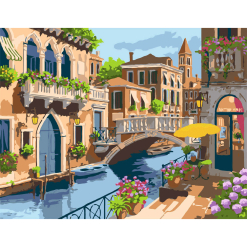 Set pictura pe numere Rosa 35x45 „Sunny morning in Venice“