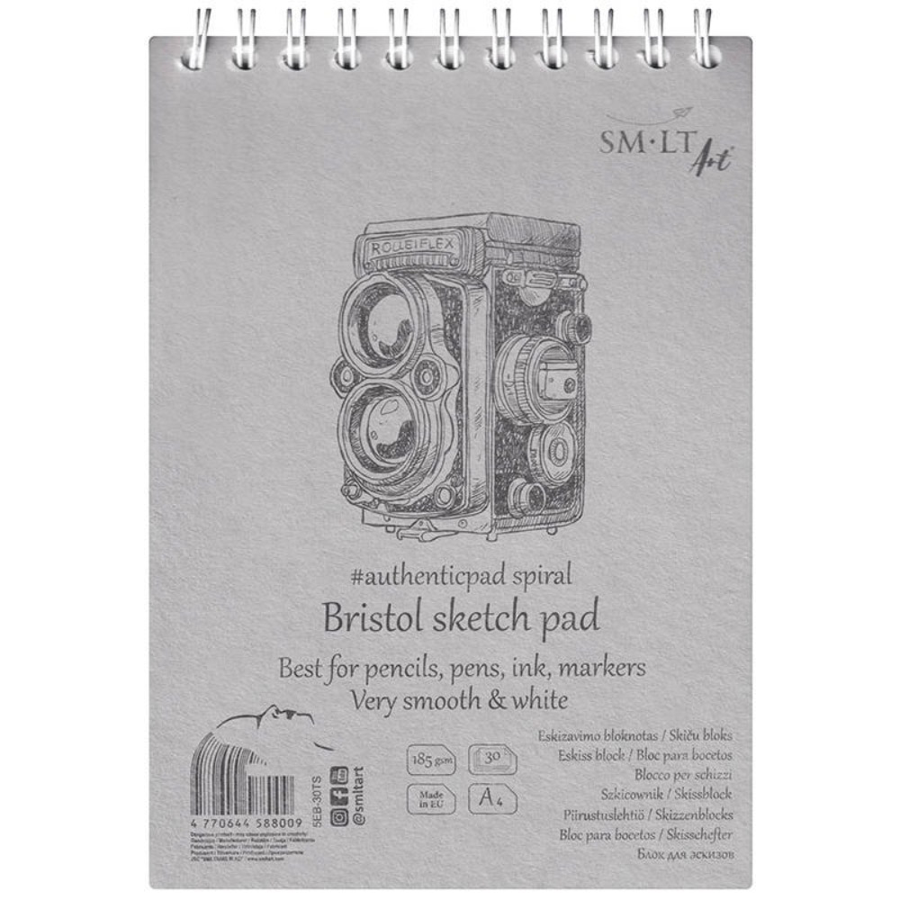 Caiet schite #authenticpad spiral Bristol 50x185 gr. - A4