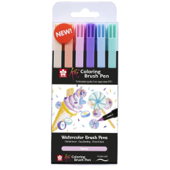 Set carioci tip pensula Sakura Koi Color Brush Sweets 6