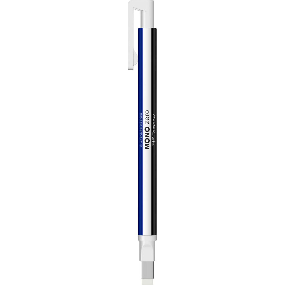 Radiera Retractabila Tombow Mono Zero Rectangle Tip-White / Blue / Black