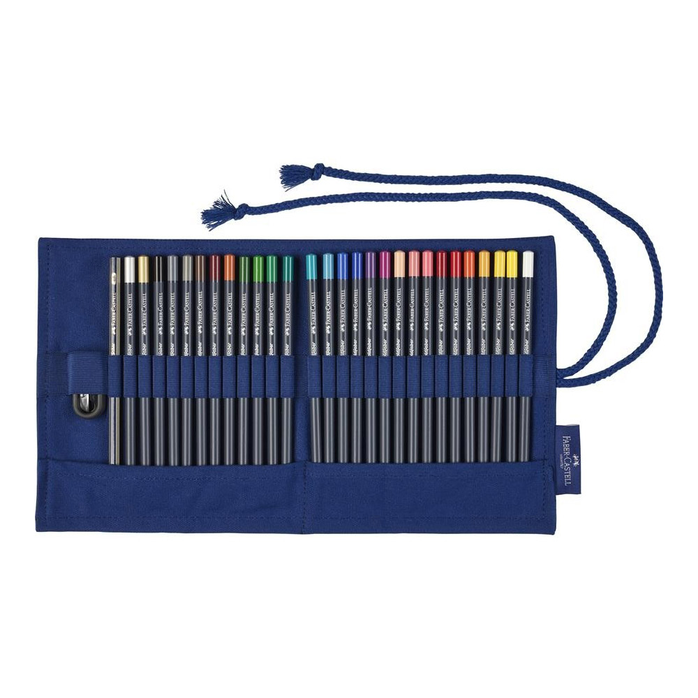 Set creioane colorate RollUp Goldfaber 27 + accesorii