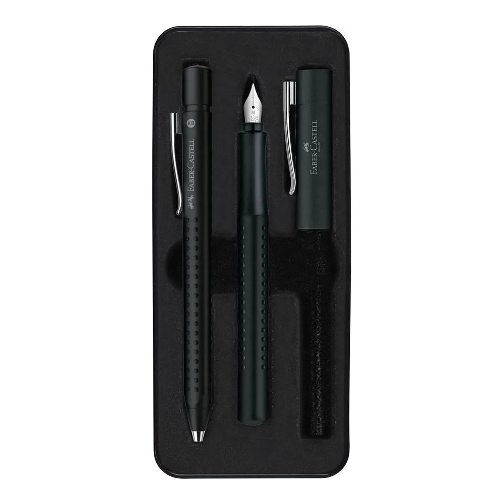 Set cu pix si stilou Faber Castell Grip 2011 negru