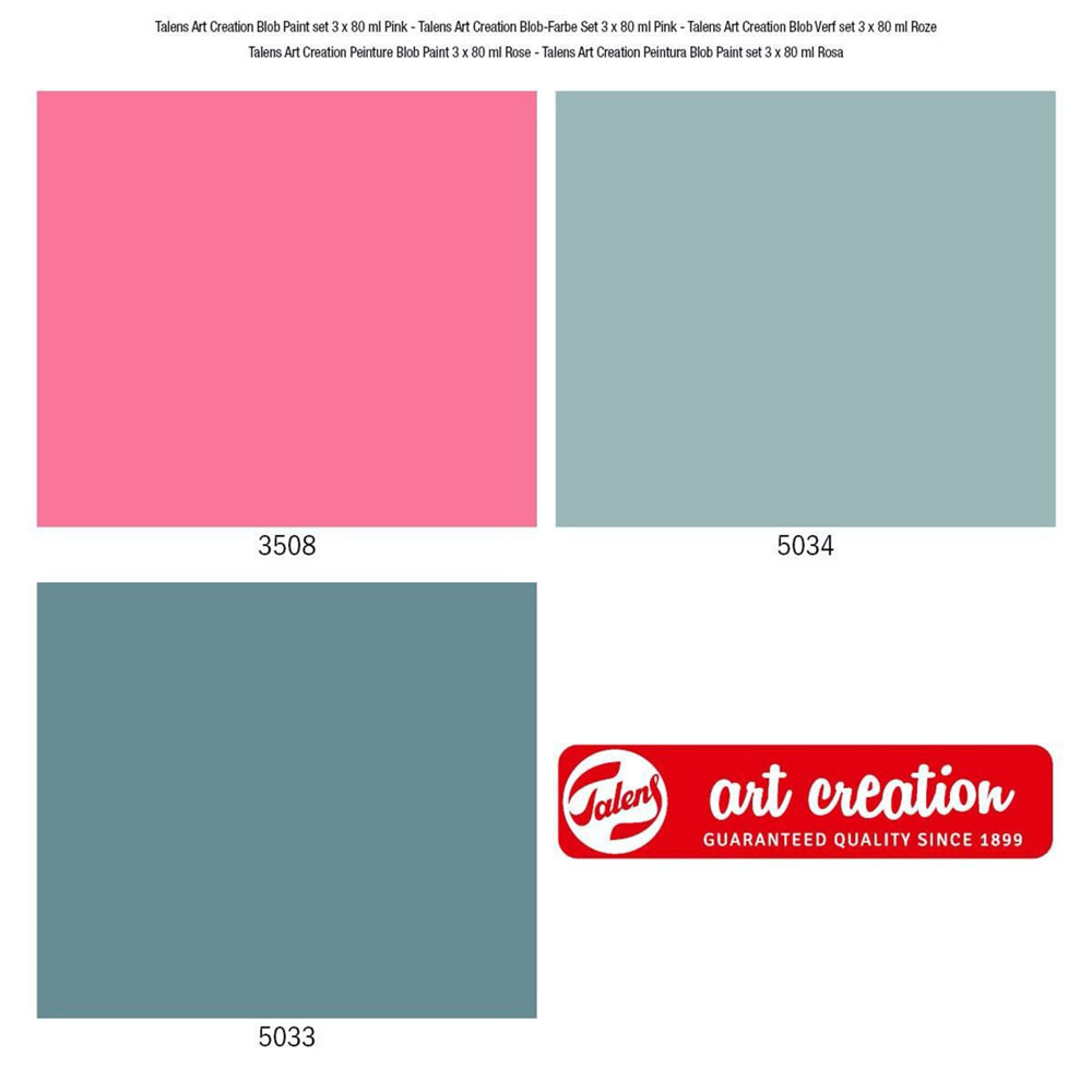 Set vopsea acrilica Art Creation Blob Paint set Pink | 3 x 80 ml - imagine 5
