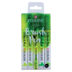 Set carioci Ecoline Brushpen x 5 Green