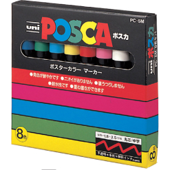 Set markere Posca Medium Point PC-5MC - 8 culori