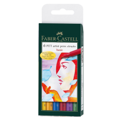 Set linere Faber Castell Pitt Artist B 6 - Basic