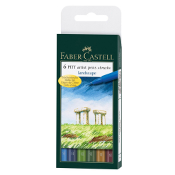 Set 6 linere brush Pitt Artist Faber Castell Landscape