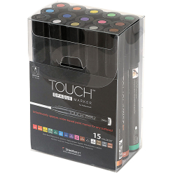 Set carioci acrilice Touch Opaque Marker Medium 15 Culori