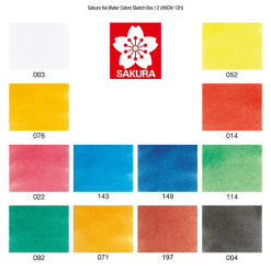 Set acuarele Sakura Koi Watercolor Sketchbox - 12 - XNCW12H