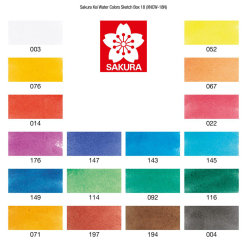Set acuarele Sakura Koi Watercolor Sketchbox - 18 - XNCW18N