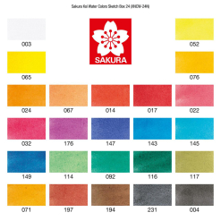 Set acuarele Sakura Koi Watercolor Sketchbox - 24 - XNCW24N