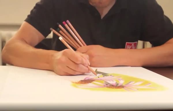 8 Tehnici De Desen Cu Creioane Colorate Folosind Creioanele Caran D’ache Luminance 6901 -