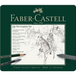 Set creioane Faber Castell Pitt Monochrome Grafit 19 Buc