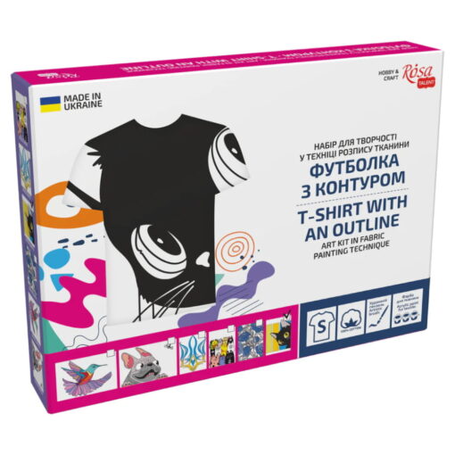 Set pictura pe tricou Rosa Talent Black Cat