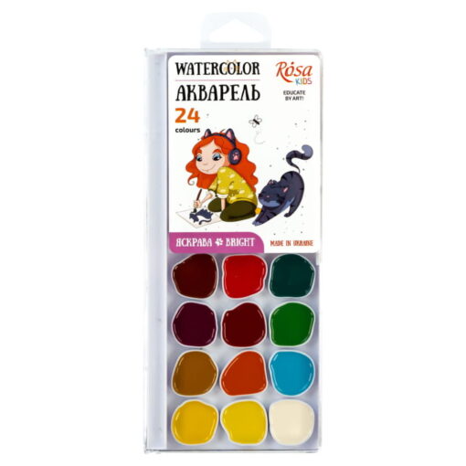 Set 24 acuarele Rosa Kids Cats & Girl