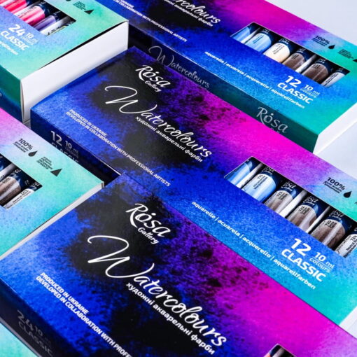 Set 12 acuarele Rosa Gallery Classic 10ml