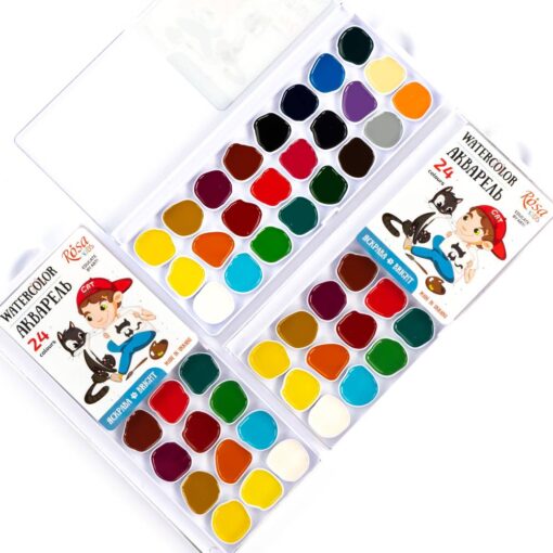 Set 24 acuarele Rosa Kids Cats & Boy