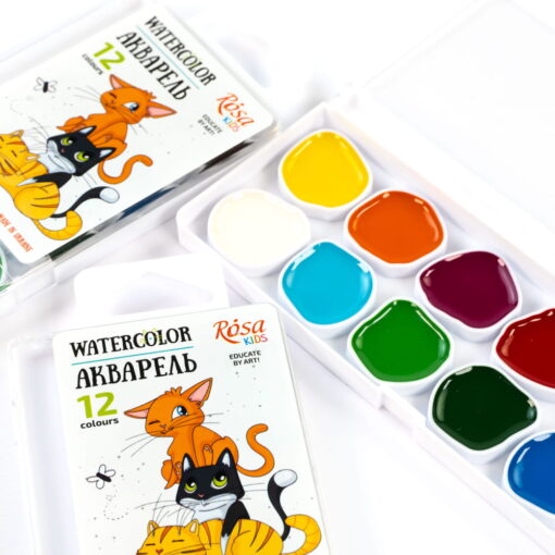 Set 12 acuarele Rosa Kids Cats