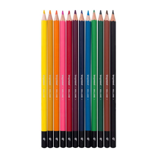 Set 12 creioane colorate Bruynzeel cutie metal