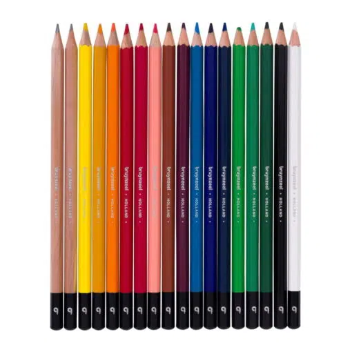 Set 18 creioane colorate Bruynzeel cutie metal